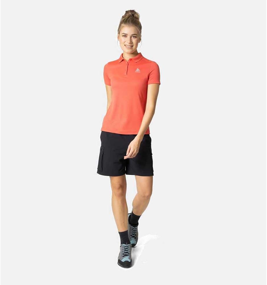 Odlo Damen F-Dry Kurzarm Polo Shirt S Cayenne, S Cayenne