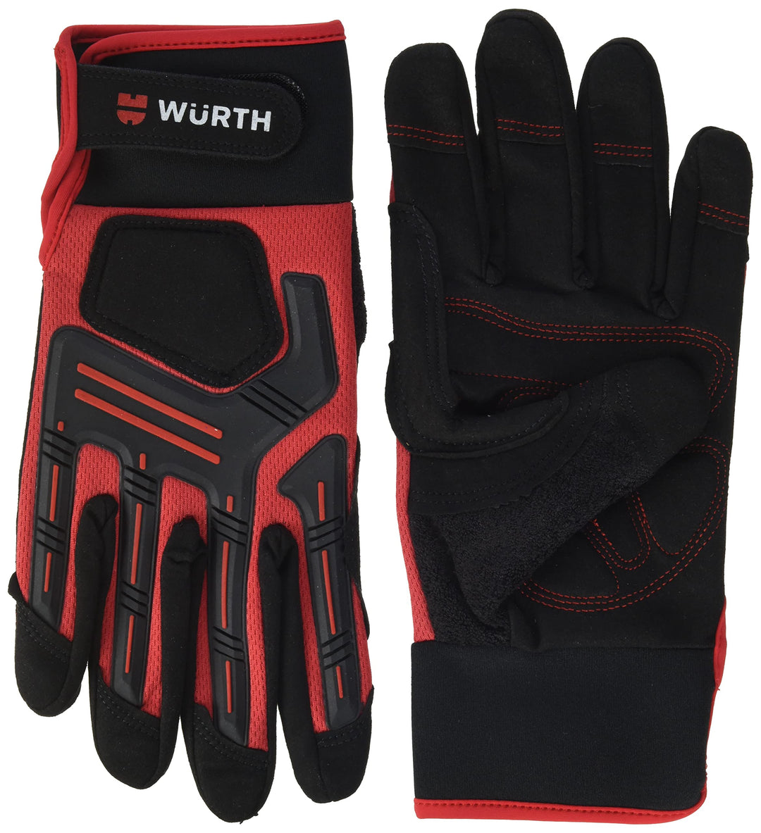 Würth 899400750, rot/schwarz 0899400750 Mechaniker-Handschuh PRO, Grösse 10 (2er Pack)