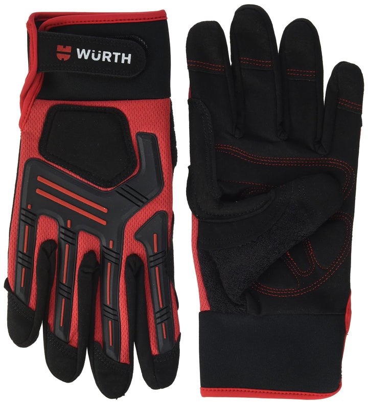 Würth 899400750, rot/schwarz 0899400750 Mechaniker-Handschuh PRO, Grösse 10 (2er Pack)