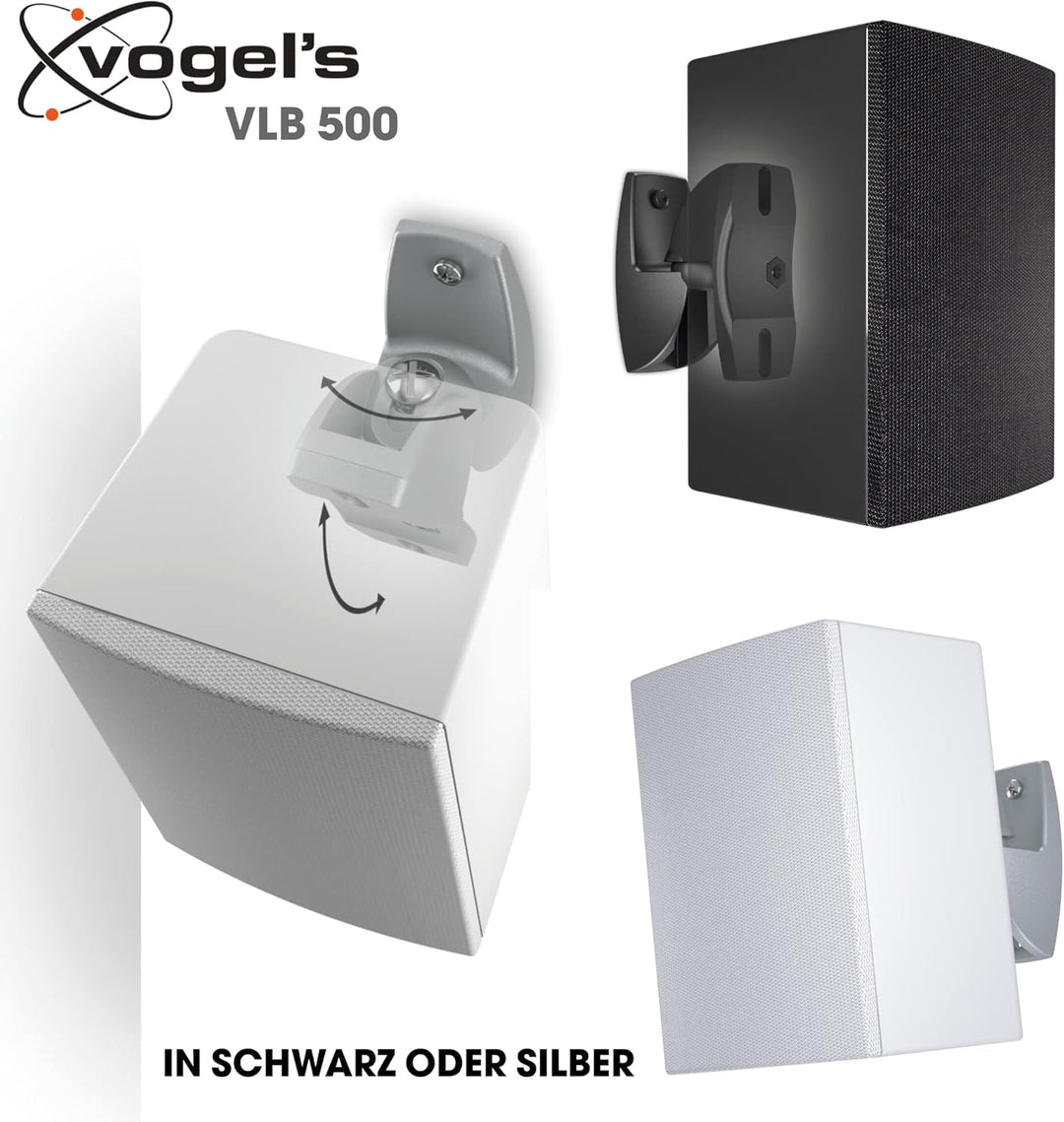 Vogel's VLB 500 Universelle Lautsprecher Boxen Wandhalterung Set, Schwenkbar bis zu 180° (Links/rech