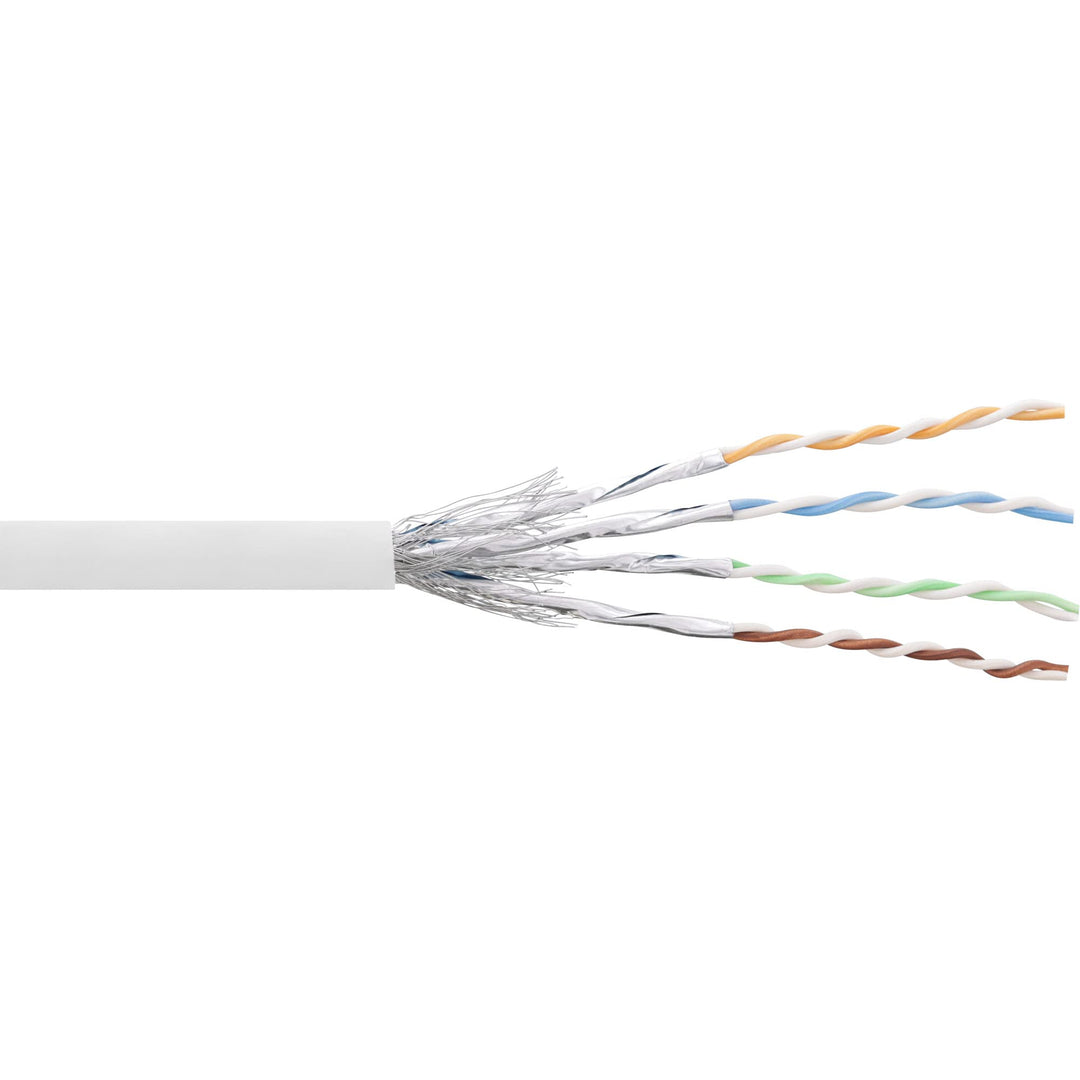 InLine 76499W Patchkabel Cat.6 S/FTP (PiMf), weiss, AWG27, PVC, CU, 100m