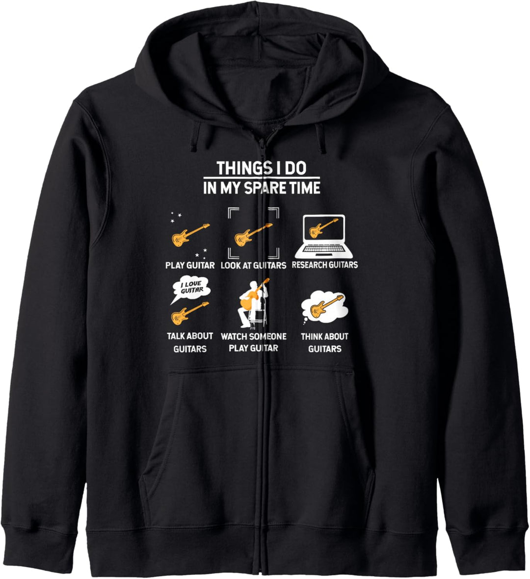 Epiphone Gitarre Tee Gitarre Things I Do in My Leisure Time Kapuzenjacke
