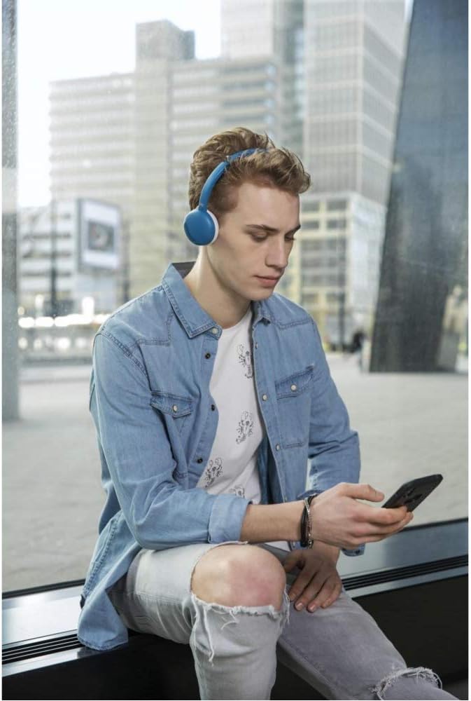JVC HA-S20BT-A-E Bluetooth On-Ear Kopfhörer mit 3-Tasten-Bedienung Schwarz blau, blau
