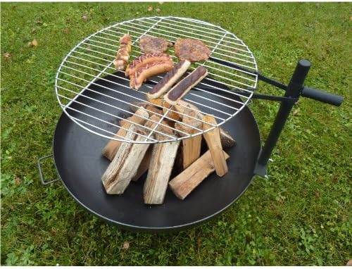 LINDER Grillrost für Feuerschale Ø40cm verchromter Rost höhenverstellbare Halterung