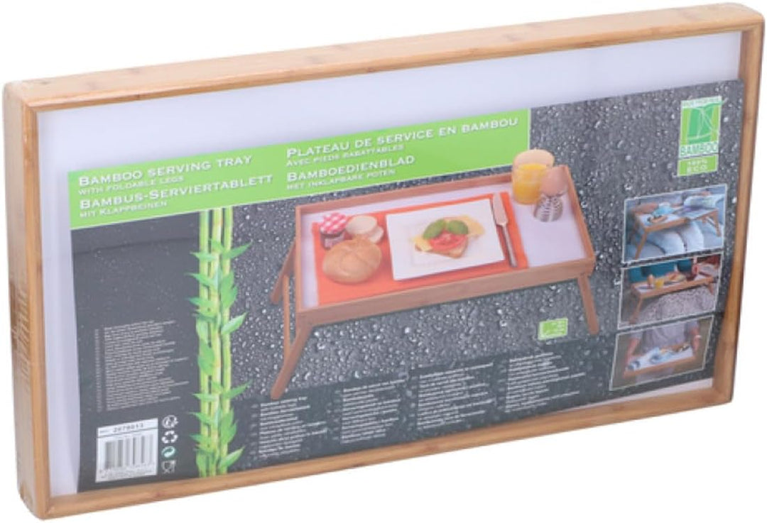 Mojawo Betttablett Bambus H x B x T: ca. 22 x 50 x 30cm Betttisch als Frühstückstablett oder Beistel