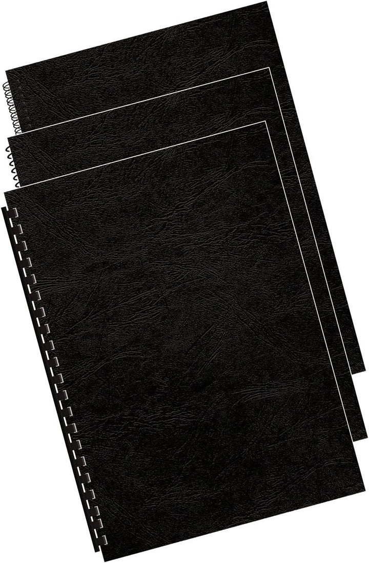 Fellowes Präsentationsdeckblätter Delta (Lederstruktur), 250g/m², schwarz A3 100 Stück schwarz, A3 1