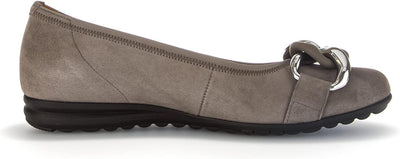 Gabor Damen Klassische Ballerinas, Frauen Flats,Moderate Mehrweite (G) 38 EU Braun Fumo, 38 EU Braun