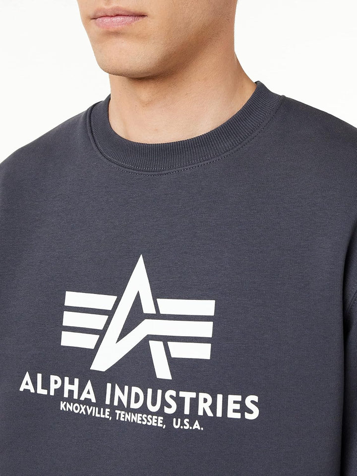 ALPHA INDUSTRIES Herren Basic Sweater Sweatshirt für Herren Sweatshirt (1er Pack) XS Navy, XS Navy