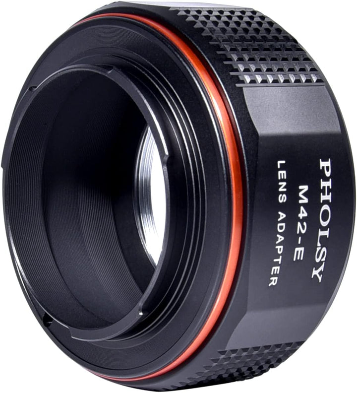 PHOLSY Objektivadapter für M42 42mm Schraubmontage-Objektiv auf Sony E Kameragehäuse für Sony a7 a60