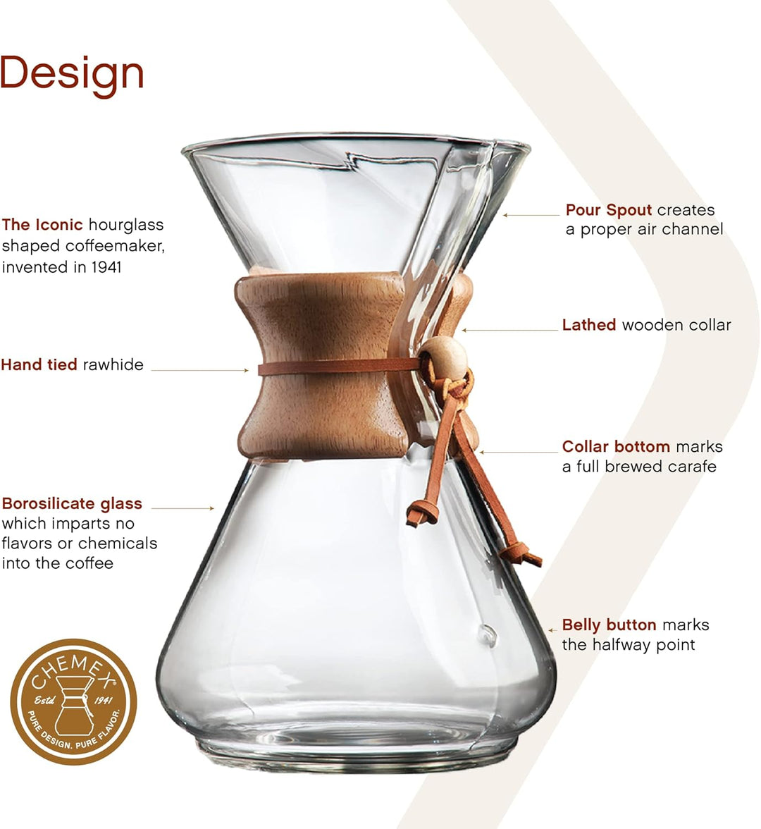 Chemex CM-10A Kaffee Zubereiter, Glas, 900 milliliters, Klar 1 Stück