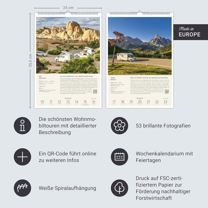 Campinglust Wochen-Kulturkalender 2026 - 53 unvergessliche Touren: Wochenkalender für alle Reise- un