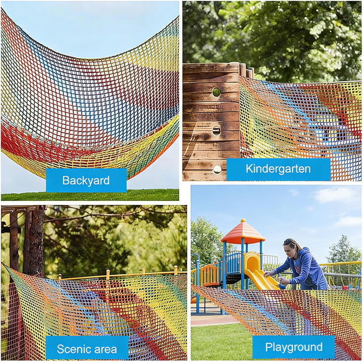 Kletternetz Spielplatz, Doppeltschichten Kinder Sicherheitsnetz Klettergerüst Netz Kinder Garten, 3