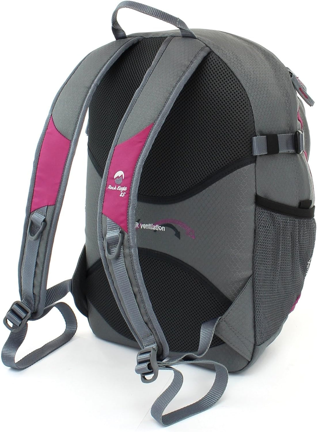 Schulrucksack Tashev Outdoors Rock Eagle 25" Rucksack Wanderrucksack aus Ripstop Polyester (Grau & P