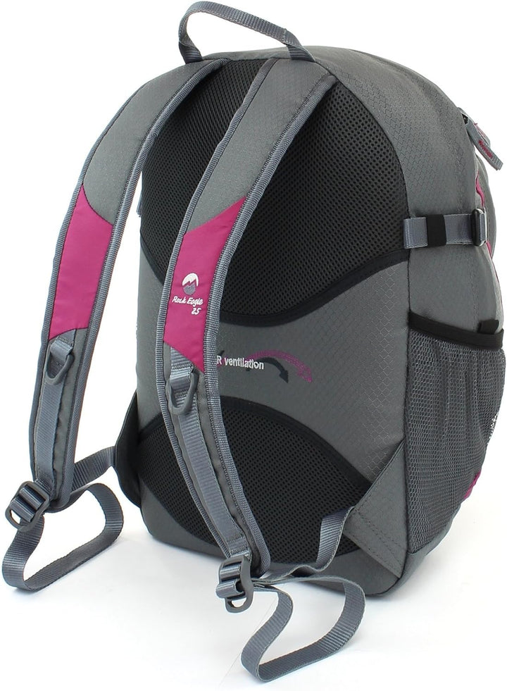 Schulrucksack Tashev Outdoors Rock Eagle 25" Rucksack Wanderrucksack aus Ripstop Polyester (Grau & P