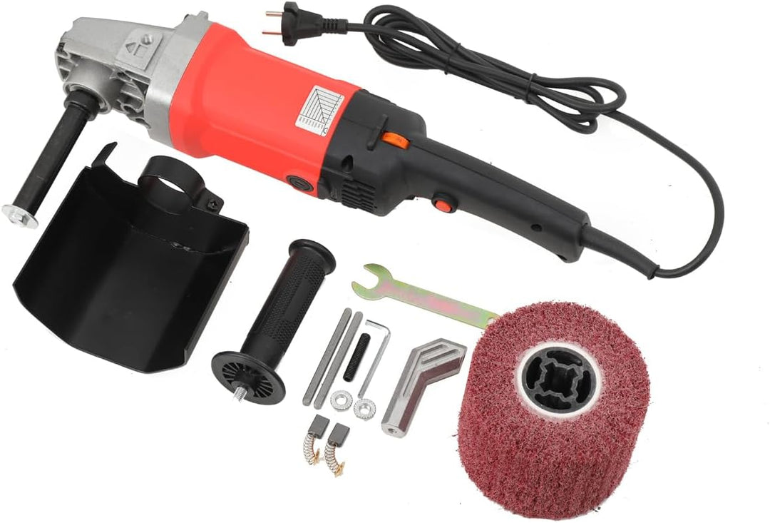 1400W Satiniermaschine, Bürstenschleifer Schleifmaschine Winkelschleifer Poliermaschine Rad polierer