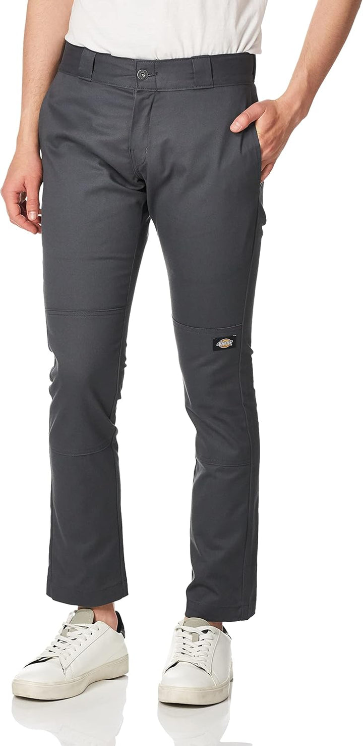 Dickies Herren Skinny Straight Double Knee Arbeitshose 32W / 34L Dunkelgrau, 32W / 34L Dunkelgrau