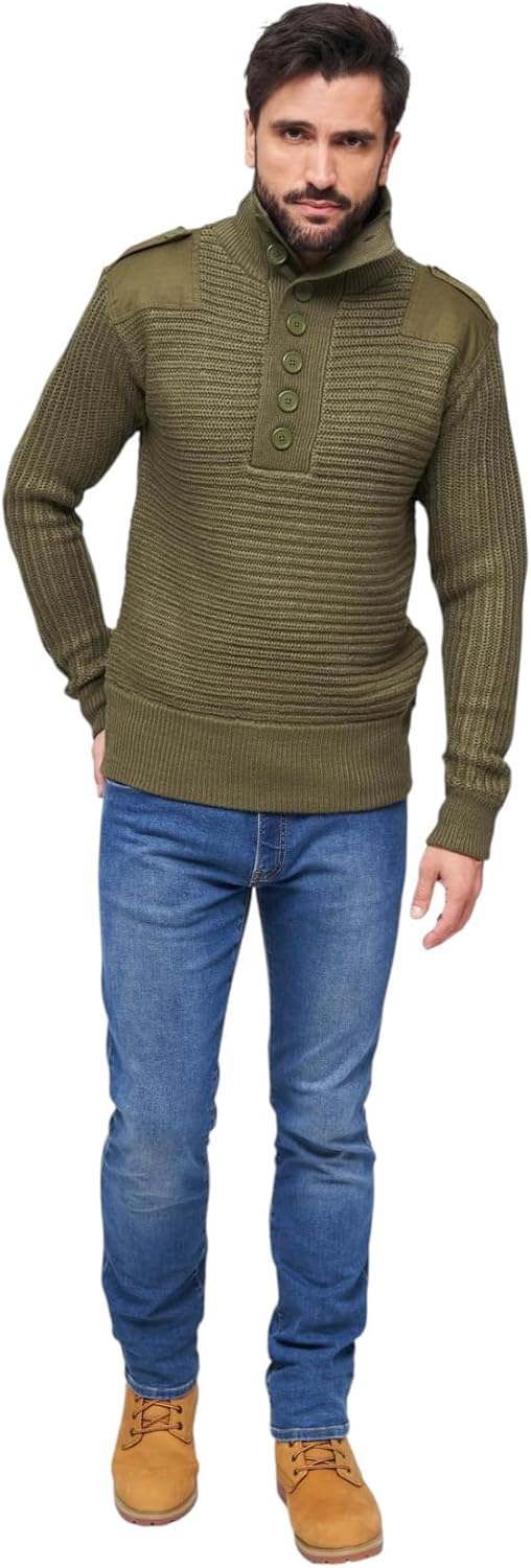 Brandit Alpine Pullover Männer Strickpullover Oliv Basics S Olive, S Olive