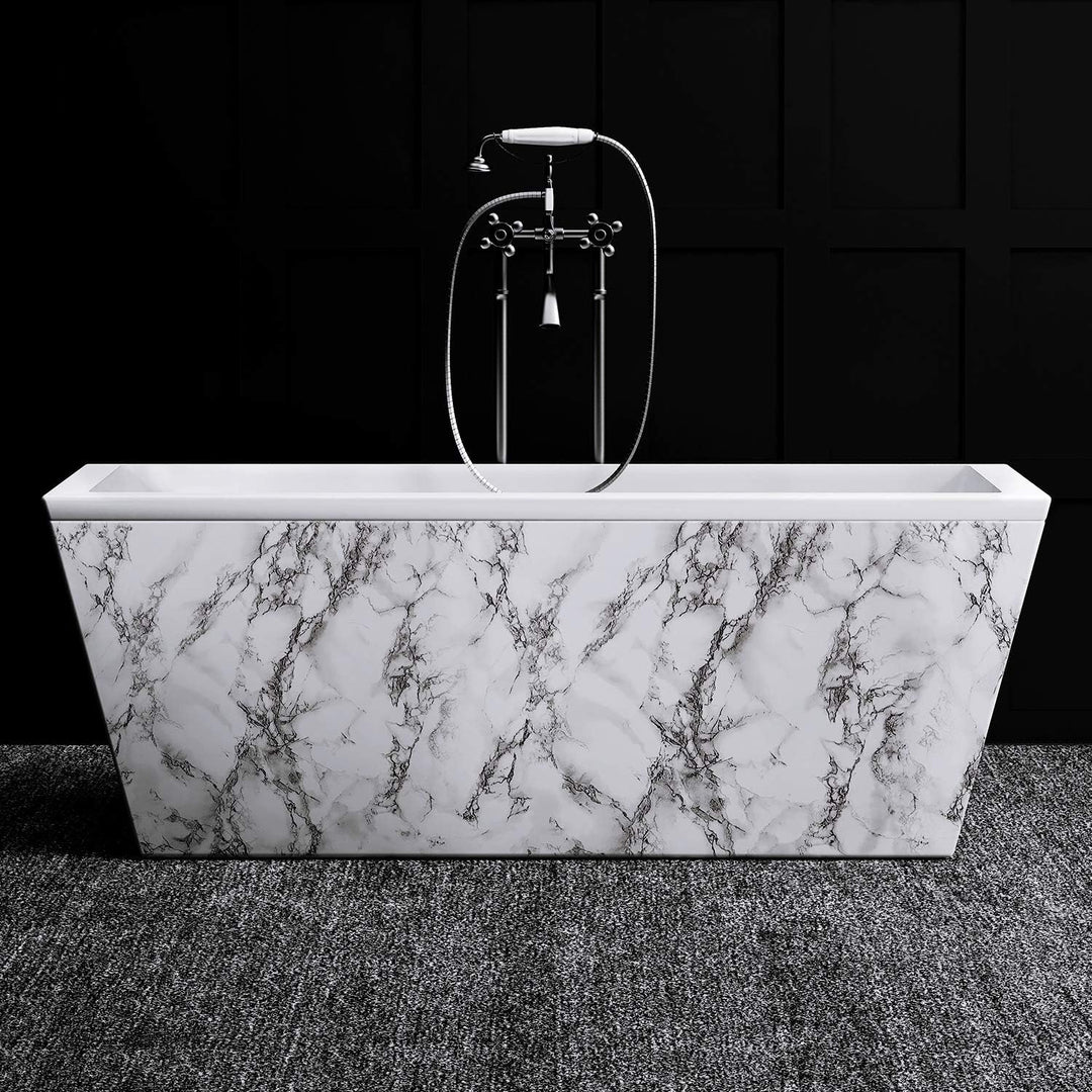 Livelynine 5M X 60 CM Breit Klebefolie Marmor Folie Grau Selbstklebend Folie für Tisch Tischplatte A
