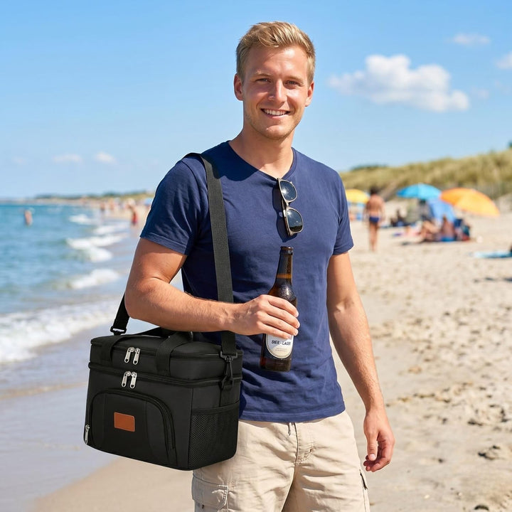 JANSBEN Kühltasche Klein Faltbar für 12 Dosen, Lunchtasche Isoliertasche mit 6 Fächern, Thermotasche