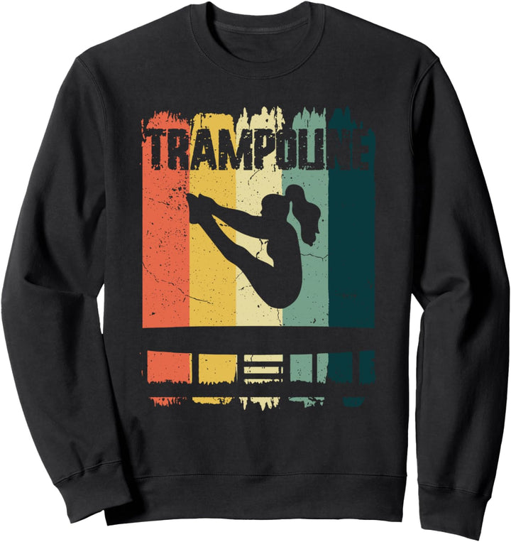 Trampolin Gymnastik Sport, Retro Vintage Sonnenuntergang Sweatshirt