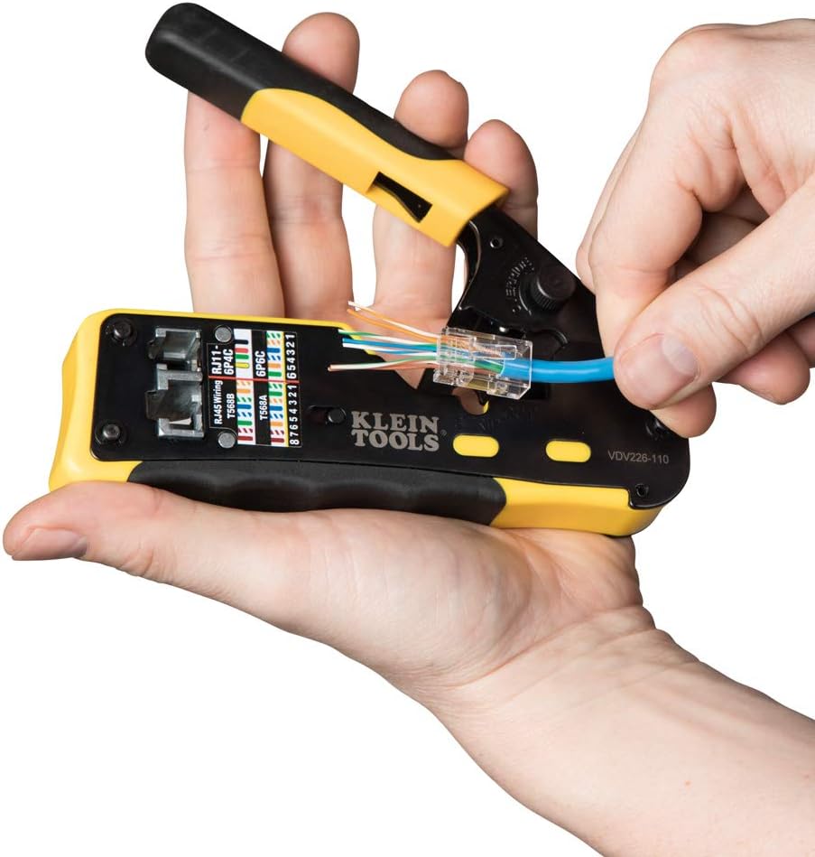 Klein Tools VDV826-703 Modularer Daten-Stecker, RJ45, CAT6, Durchgangsverbinder, 50 Stück, Farblos,
