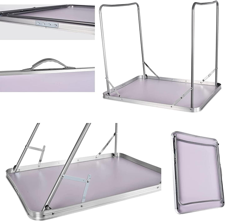 Laptop-Schreibtisch, Bett-Tablett, Tisch mit Griff, Aluminium, faltbar, tragbar, Picknicktisch, Note