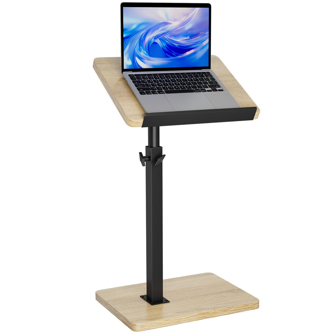 IBUYKE Beistelltisch C Form, 360° Rotierbarer/Höhenverstellbar/Flip Sofatisch, für Telefon/Tablet/La