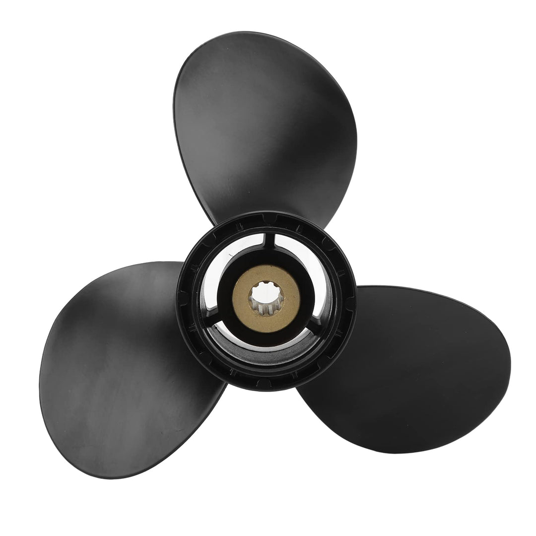 KIMISS Propeller, 3-Blatt-Bootsmotor-Propeller 10 Keilzähne Rechtsdrehung 10 Zoll Teilung Propeller