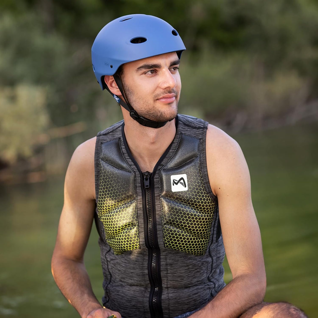 Mesle Wassersport Helm Ultuna, Wakeboard Helm Abnehmbarer Ohrenschutz, Kite Helm blau XL, blau XL