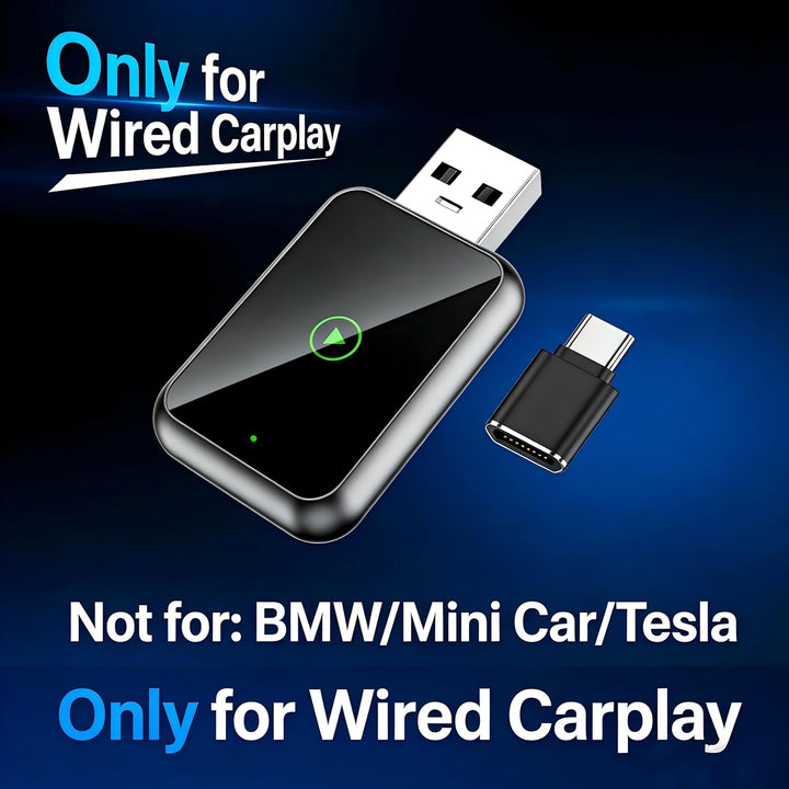 Mini 2 in 1 CarPlay Wireless Adapter, Android Auto Wireless Adapter, Plug & Play, USB-A/C, Schnelle