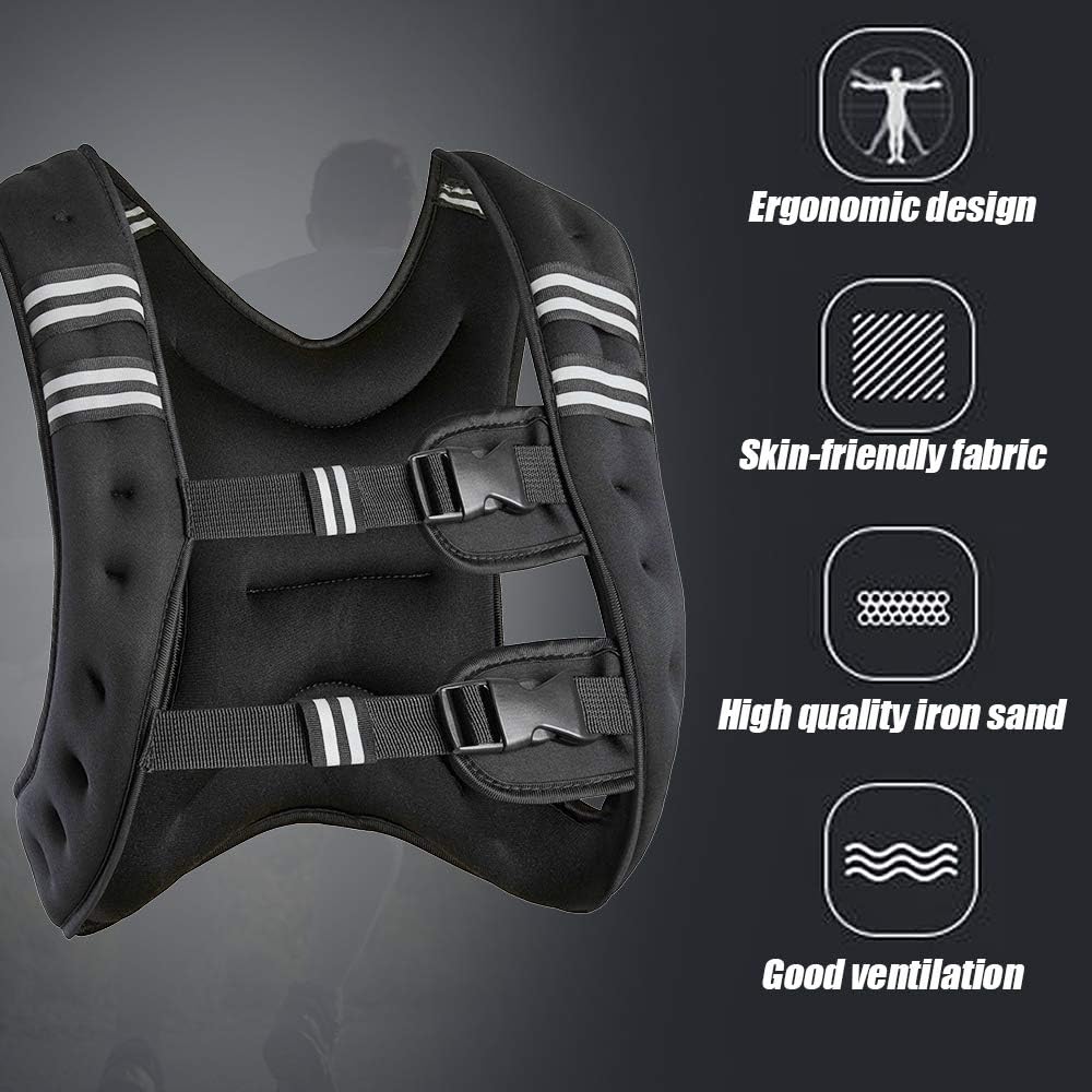 Gewichtweste Trainingsweste Fitnessweste Laufweste Gewichte Weste Laufweste 10kg 36 * 20 *