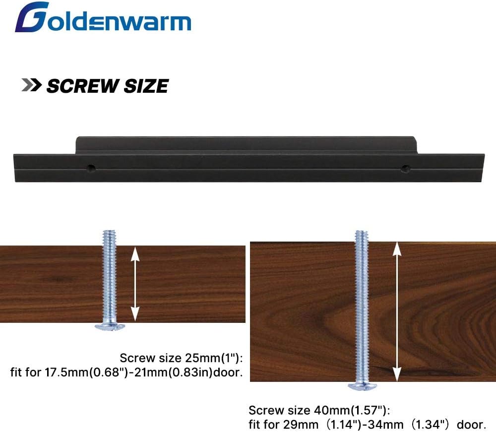 goldenwarm 10 Stück Möbelgriffe 128mm Schrankgriffe Edelstahl Küchengriffe Schwarz Türgriffe Küche G