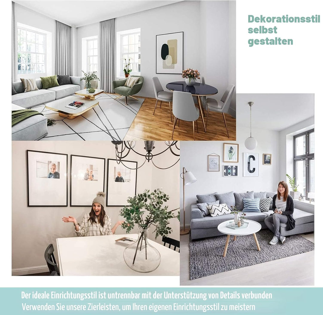 Flexible Zierleisten Selbstklebend, Wandleiste & Stuhlschiene | Abziehen und Aufkleben Selbstklebend