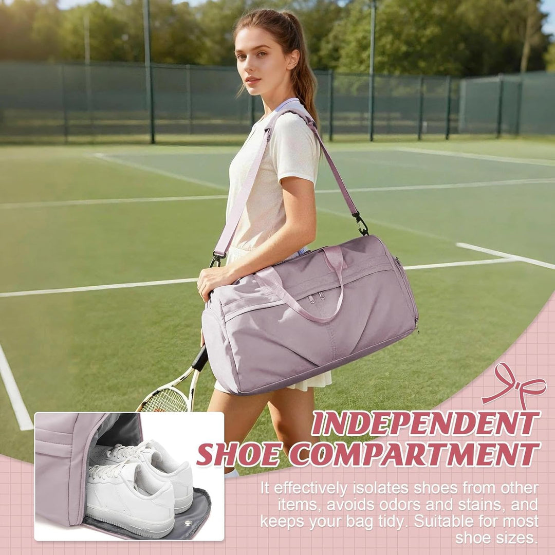 HYC00 Sport Duffel Bag Damen Sporttasche mit Schuhfach Reisetasche Damen Weekender Travel Bag Handge