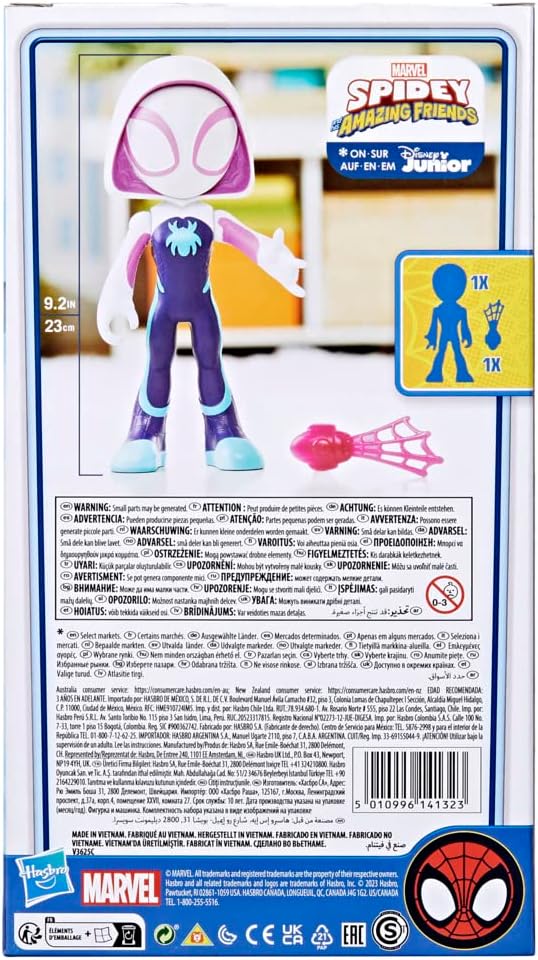 Marvel Spidey und Seine Super-Freunde – 22,5cm supergrosse Ghost-Spider Action-Figur mit beweglichem