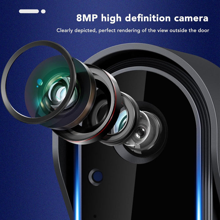 Yctze Kabellose Nachtsicht-Video-Türklingel, 1080P, 8 MP, 170° Weitwinkel, Zwei-Wege-Gespräch, IP66