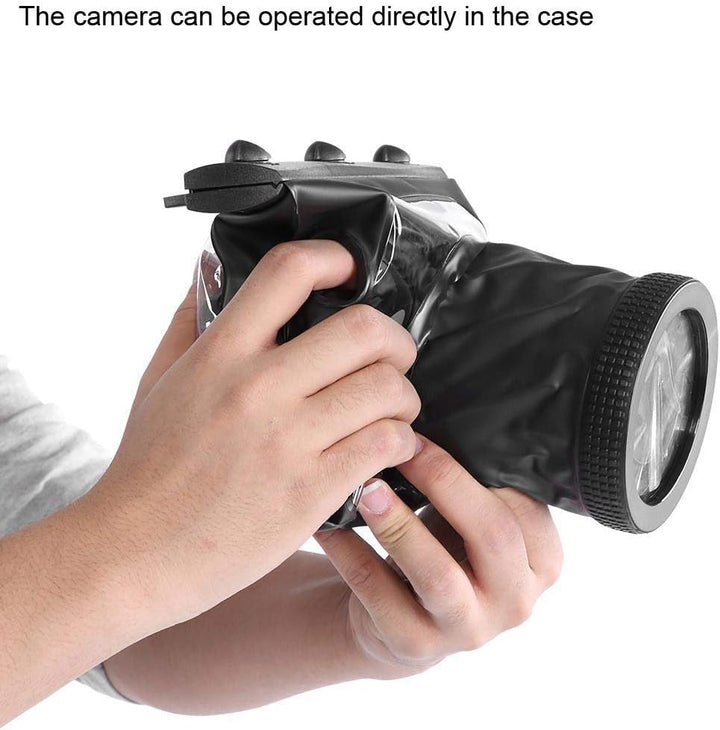 Unterwassergehäuse 20M für Canon Nikon DSLR Kameras(Schwarz), Schwarz