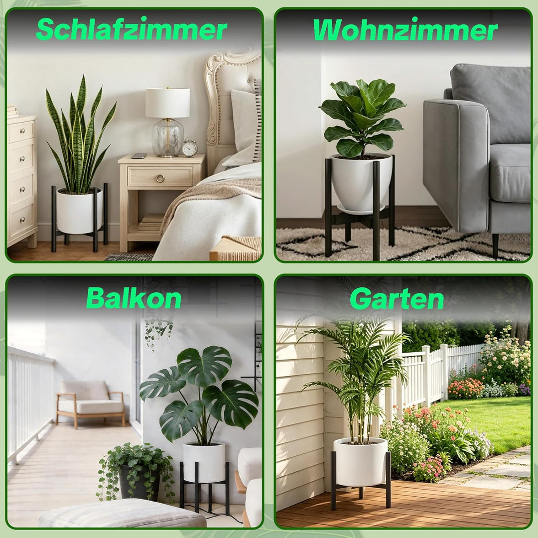Verstellbarer Blumenständer metall 24–38cm,Pflanzenständer mit Tablett 12cm