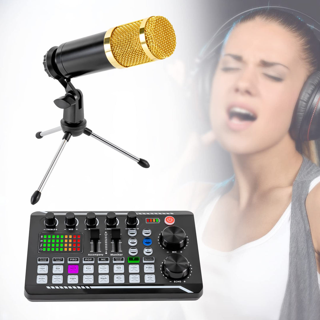 Streaming-Mikrofon, Podcast-Mikrofon-Set, USB-Nieren-Kondensator-Mikrofon, Audio-Mixer-Set mit Sound