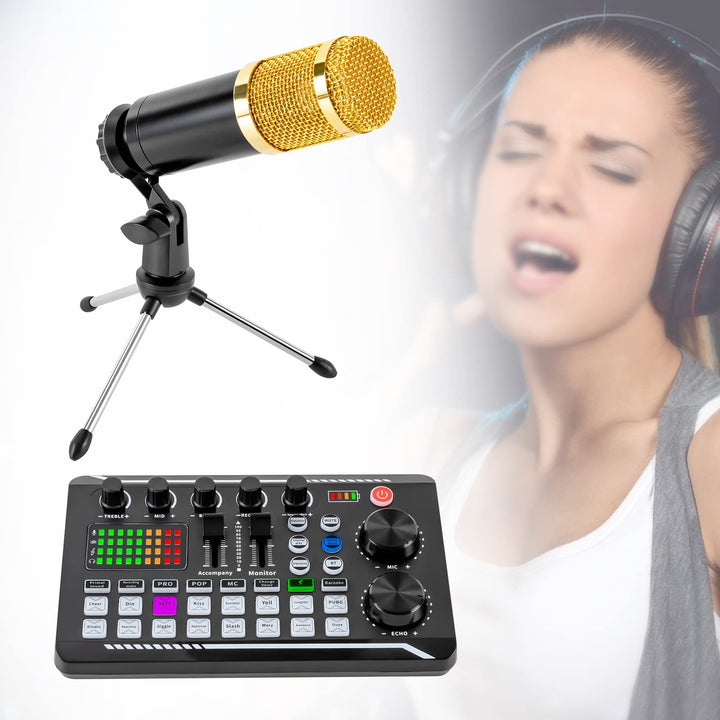 Streaming-Mikrofon, Podcast-Mikrofon-Set, USB-Nieren-Kondensator-Mikrofon, Audio-Mixer-Set mit Sound