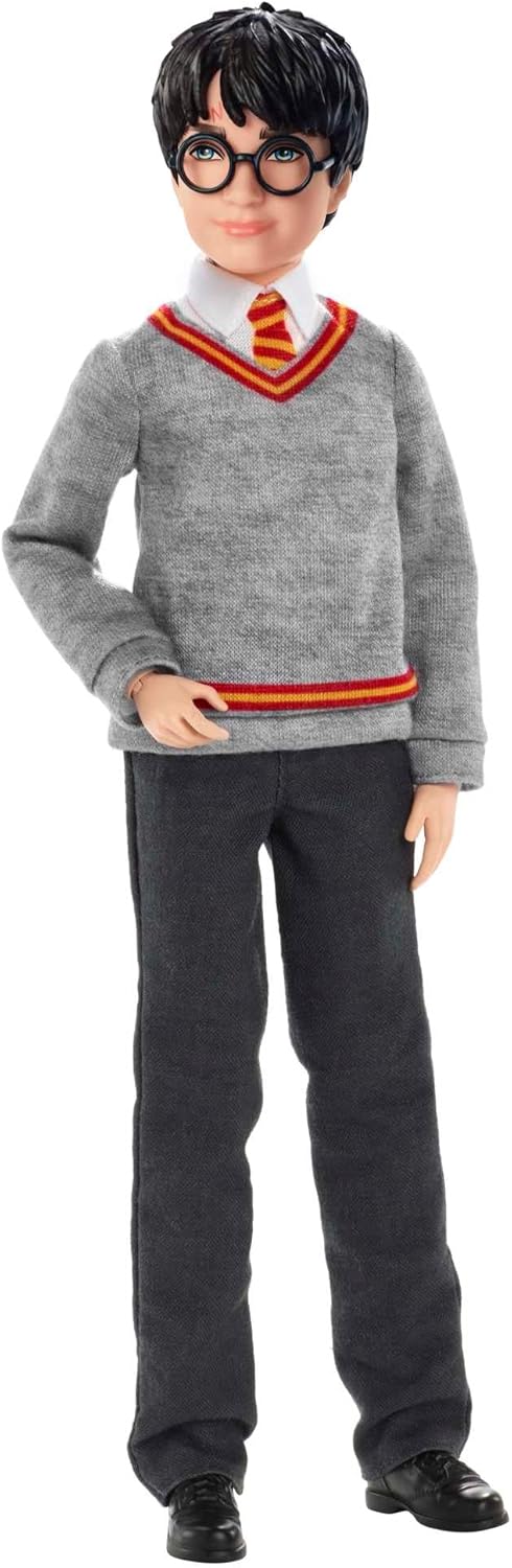 Mattel Harry Potter - Sammlerpuppe (ca. 26 cm) mit Hogwarts-Uniform, Gryffindor-Robe und Zauberstab,