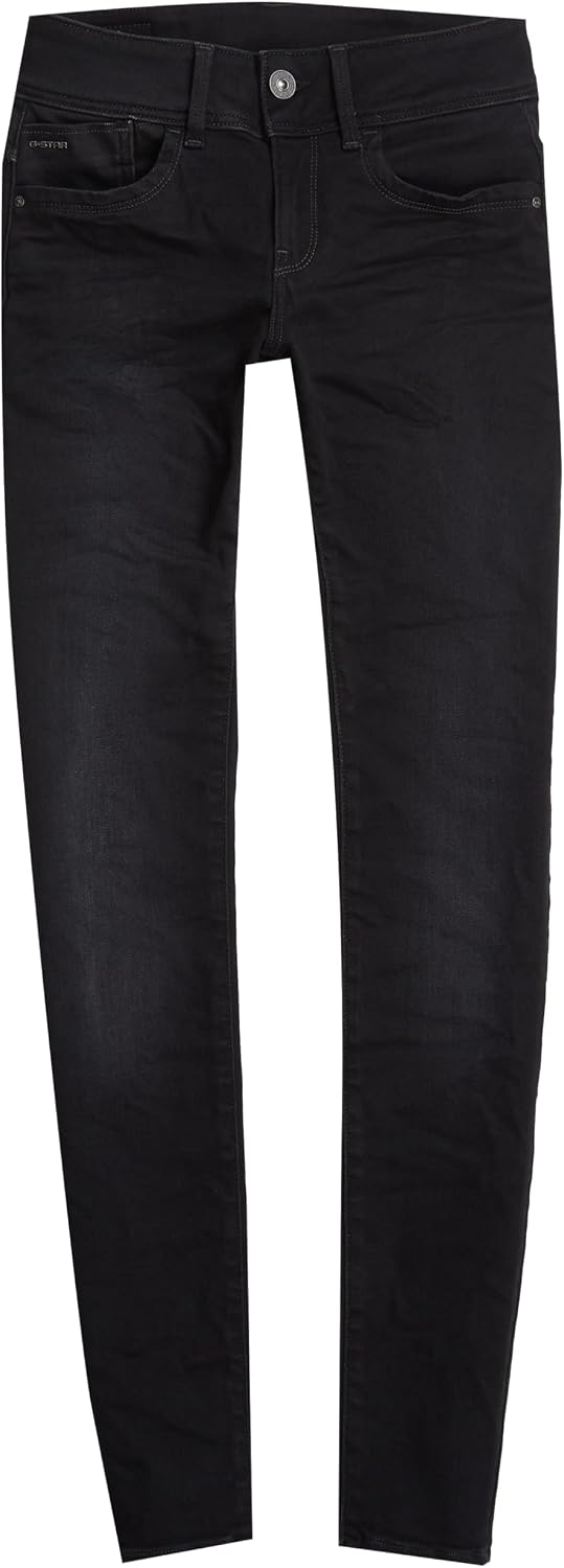 G-STAR Damen Lynn Mid Skinny Jeans 23W Schwarz (Dusty Grey D06746-b472-a799), 23W Schwarz (Dusty Gre