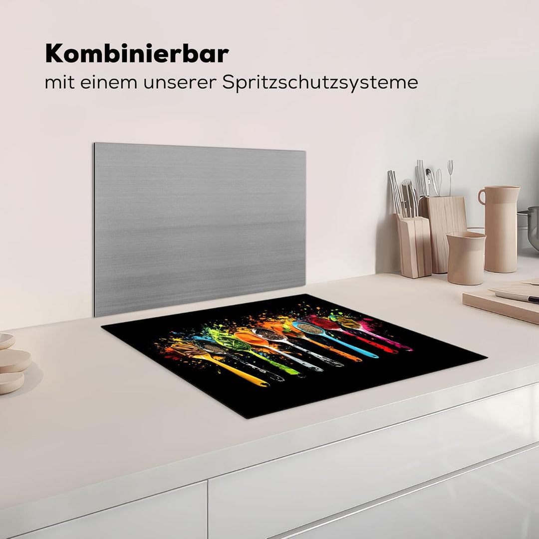 Herdabdeckplatte 59x52 cm Einteilig Herdabdeckung Abdeckplatte für Ceranfeld Abdeckung Induktionskoc