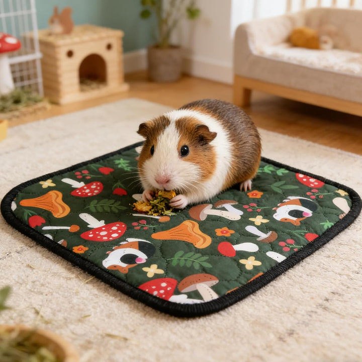4 Stück Wiederverwendbare Unterlage für Meerschweinchen wasserdichte & Schnell Saugfähige PIPI Pads