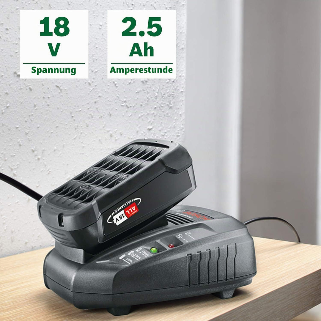 Bosch Home and Garden Starter Set 18 V 2.5 Ah Starter Set | 2 Akkus 18V, 2.5 Ah Starter Set | 2 Akku