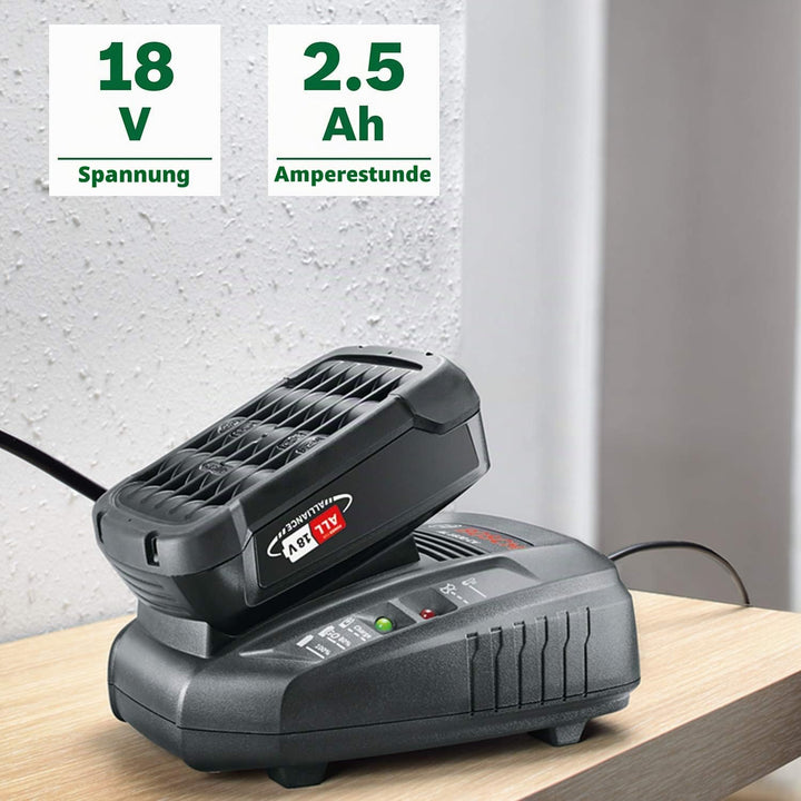 Bosch Home and Garden Starter Set 18 V 2.5 Ah Starter Set | 2 Akkus 18V, 2.5 Ah Starter Set | 2 Akku