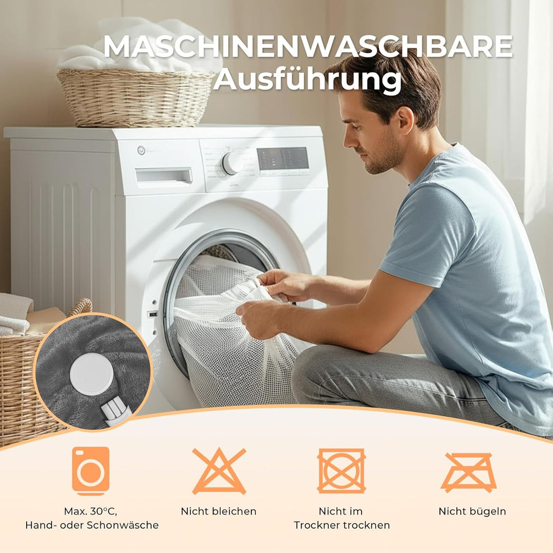 CELESTA Wärmedecke Heizdecke mit Abschaltautomatik, Heizdecke 160x120, 9 Heizstufen 1-9H Timer Auto-