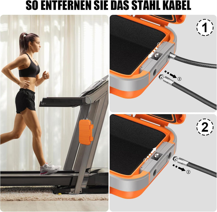 Lock Tresor Wasserdicht, 4 Stellig Zahlencode Tragbarer Sicherheitsbox mit 6MM Dicker Abnehmbarem Dr