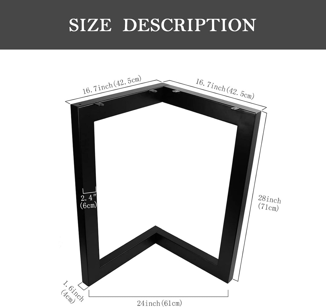 Fimghsoo Tischkufen Industriedesign 71cm Tischgestell Metall Tischbeine scandic Tischbeine Möbelfüss
