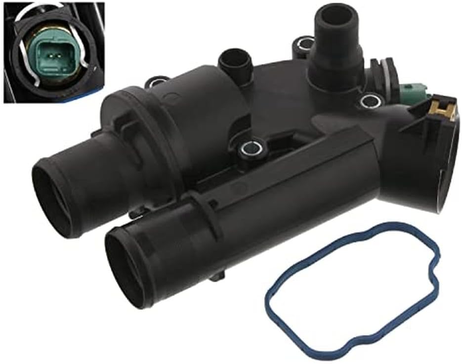 febi bilstein 36037 Thermostat mit Gehäuse, Dichtung und Temperaturschalter , 1 Stück